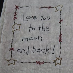 Love You To The Moon and Back Sampler Towel.